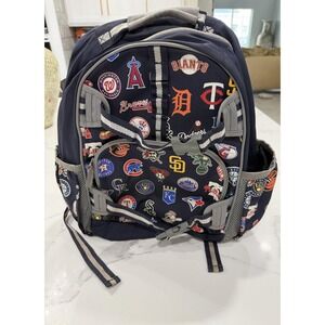 All MLB Teams Backpack One Size Navy Multi Color MLB Baseball Logos All Over